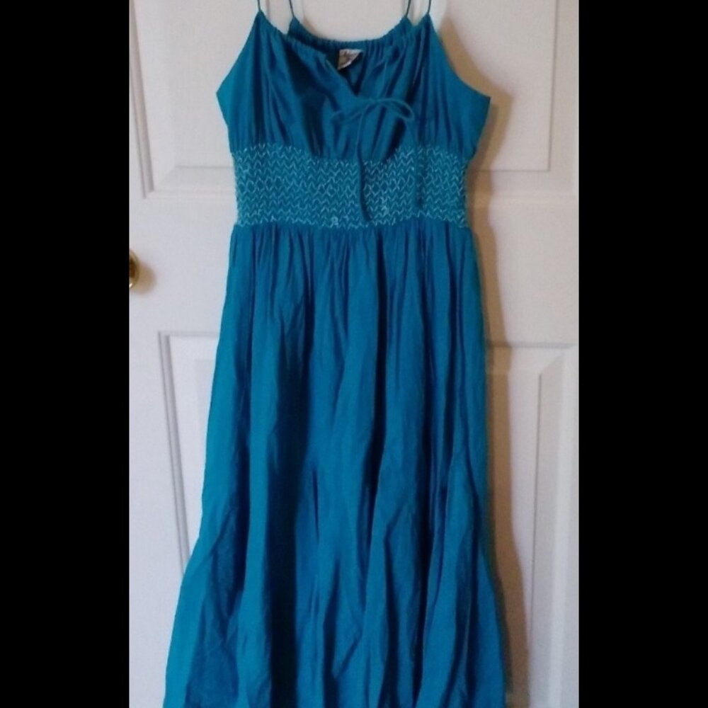 Women's juniors dress turquoise size free Advance Apparels nwot